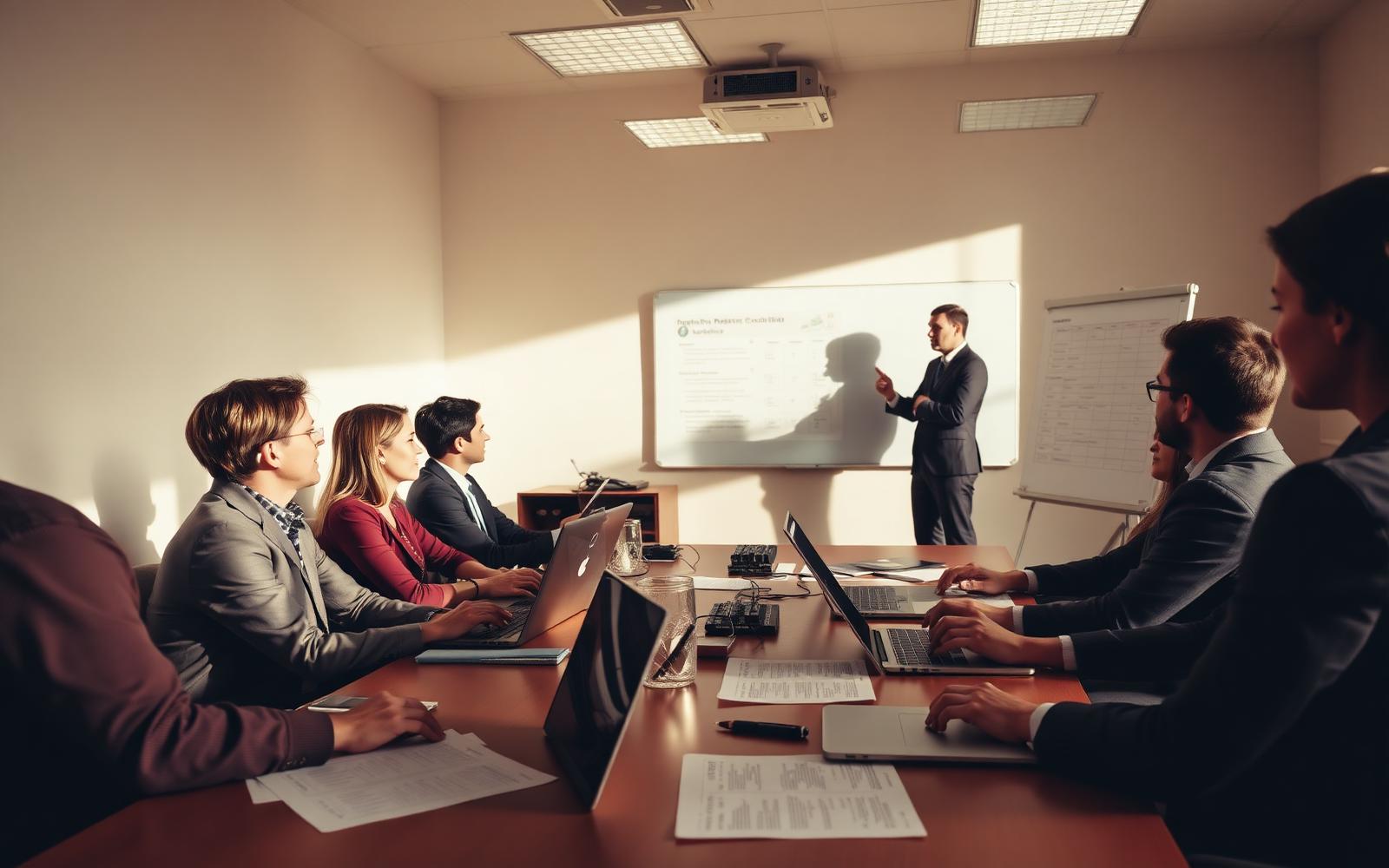 Small ISO training cohort with laptops and audit checklists